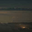 Alpenpanorama bei Vollmond