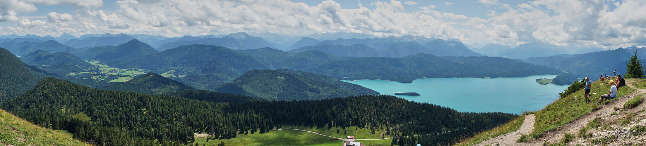 Alpenpanorama mit Walchensee