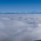 Alpenpanorama über dem Genfersee-Becken