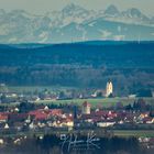 Alpenpanorama über Oberstadion, Emerkingen Oberschwaben