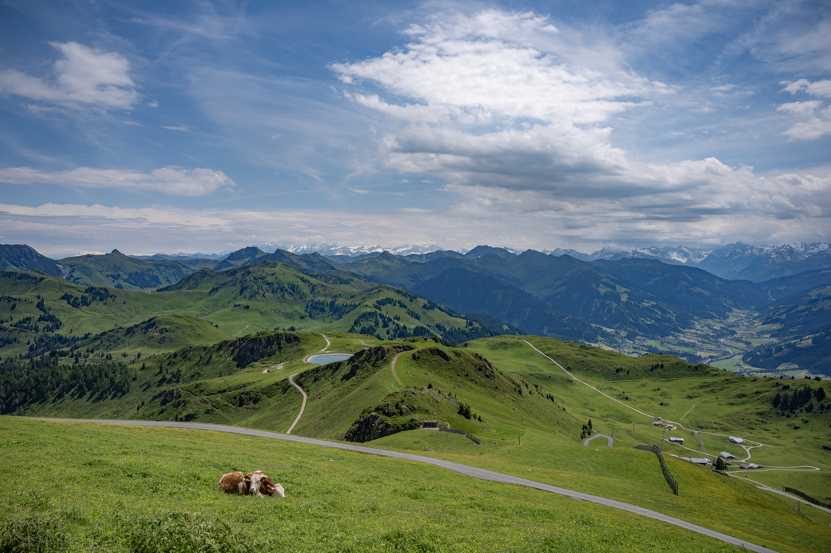 Alpenpanorama vom Kitzbühler Horn mit Blick auf die Hohen Tauern