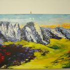 Alpenrose , Acryl 100x50