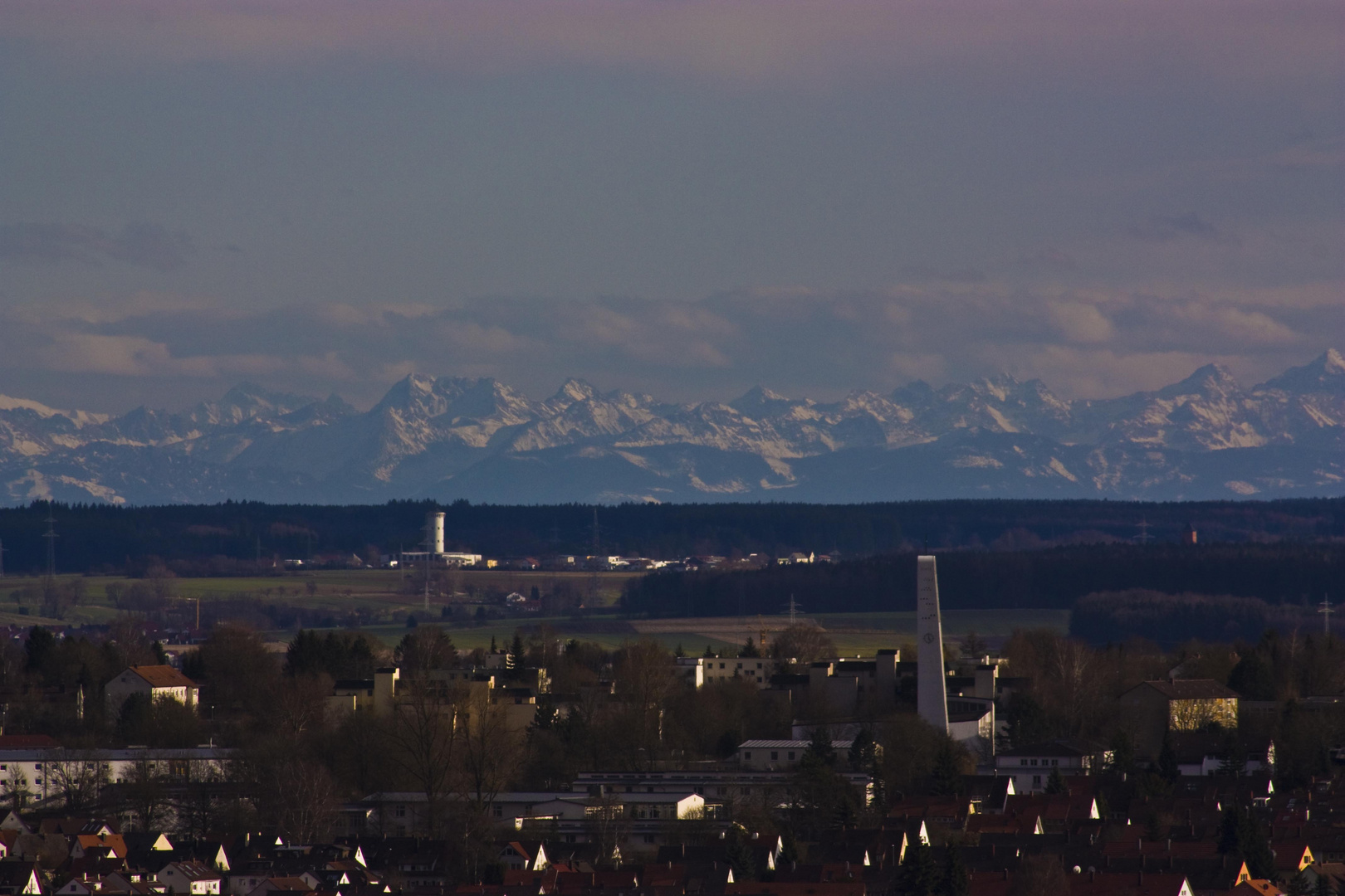 Alpensicht aus Ulm