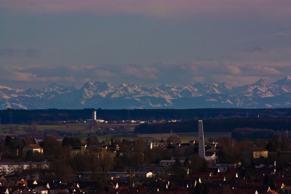 Alpensicht aus Ulm