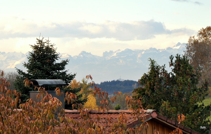 Alpensicht bei Herbstföhn