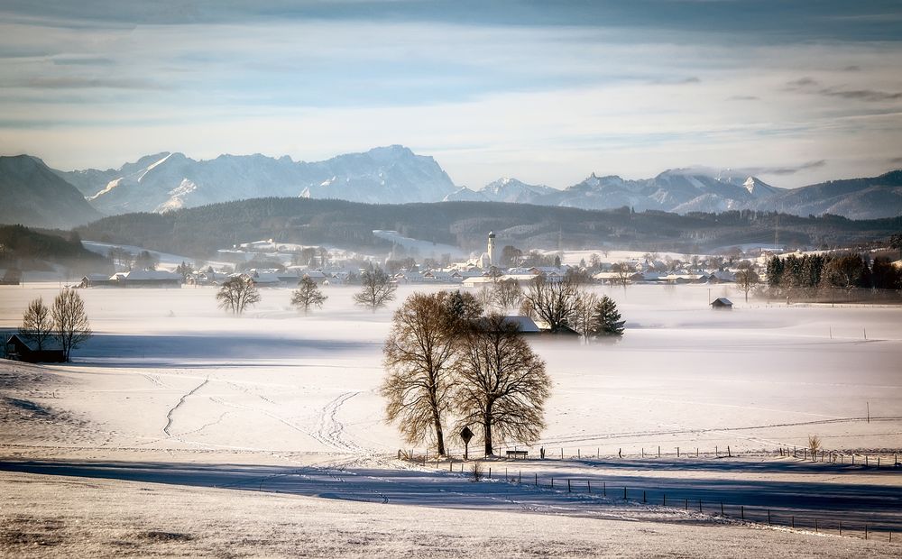 Alpenvorlnad im Winterkleid