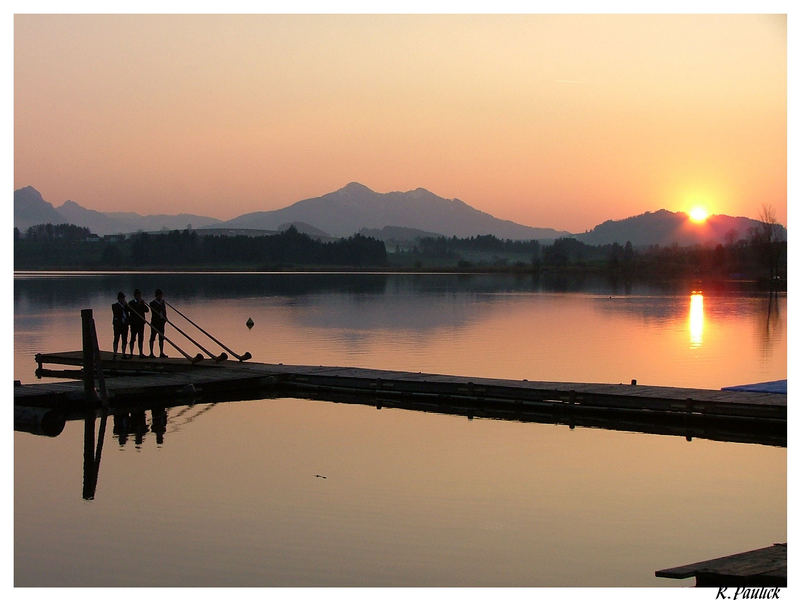 Alphornbläser am Hopfensee