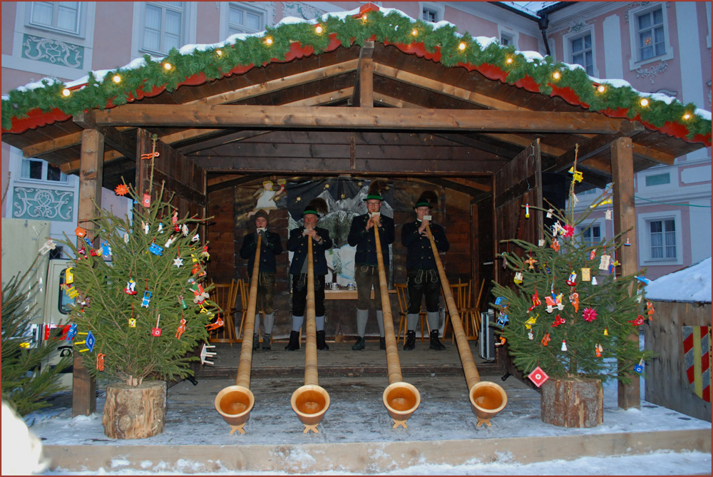 Alphornbläser auf dem Berchtesgadener Advent