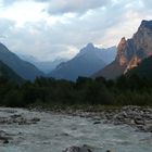 Alpine glacier stream