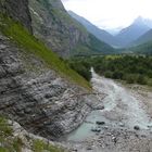 Alpine glacier stream