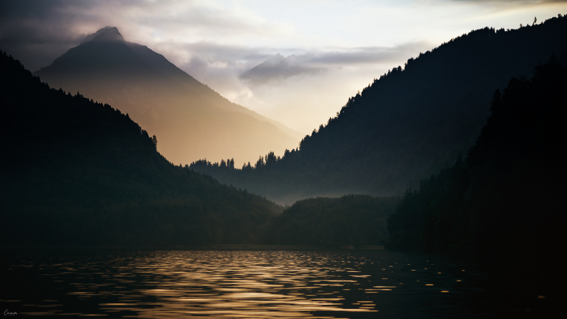 Alpsee am Abend