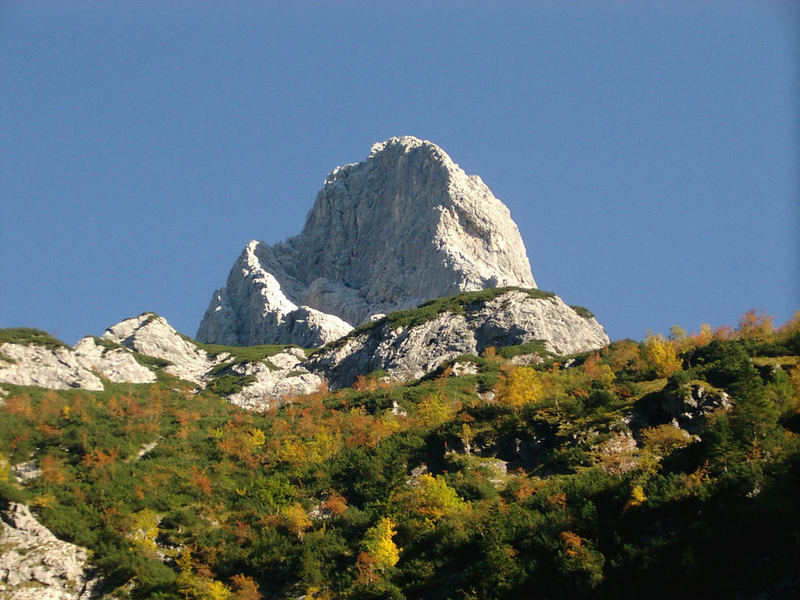 Alpspitz bei Garmisch-Partenkirchen im Herbst