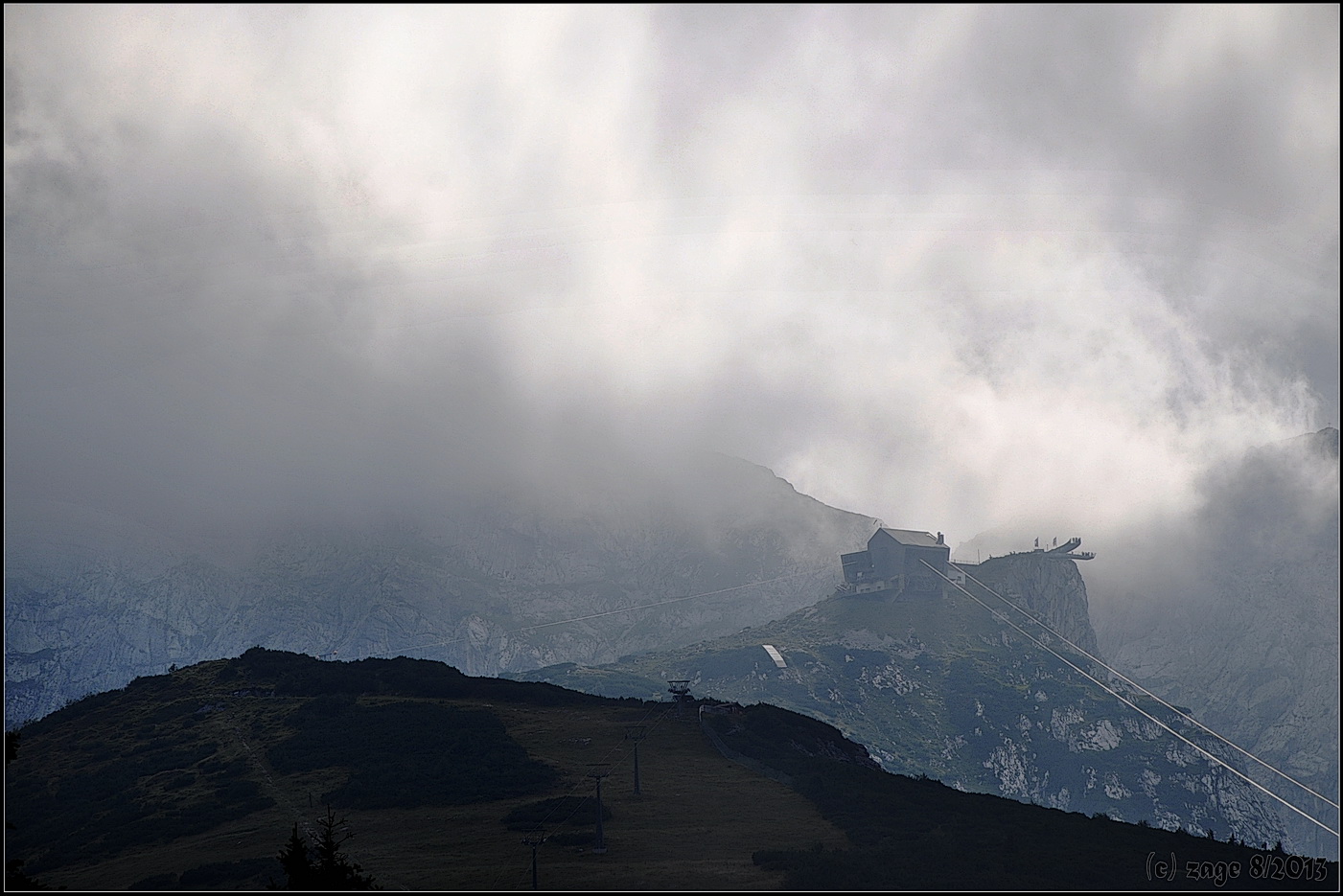 Alpspitze im Nebel