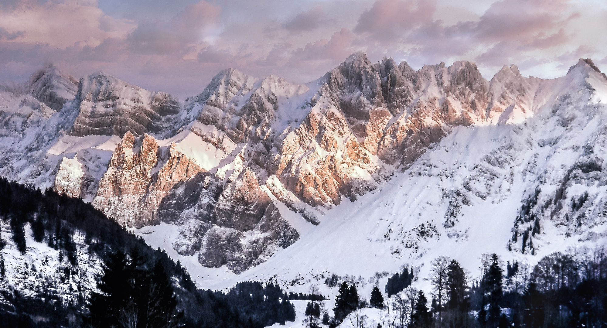 Alpstein im Abendrot