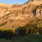 Alpstein mit Säntis am Abend