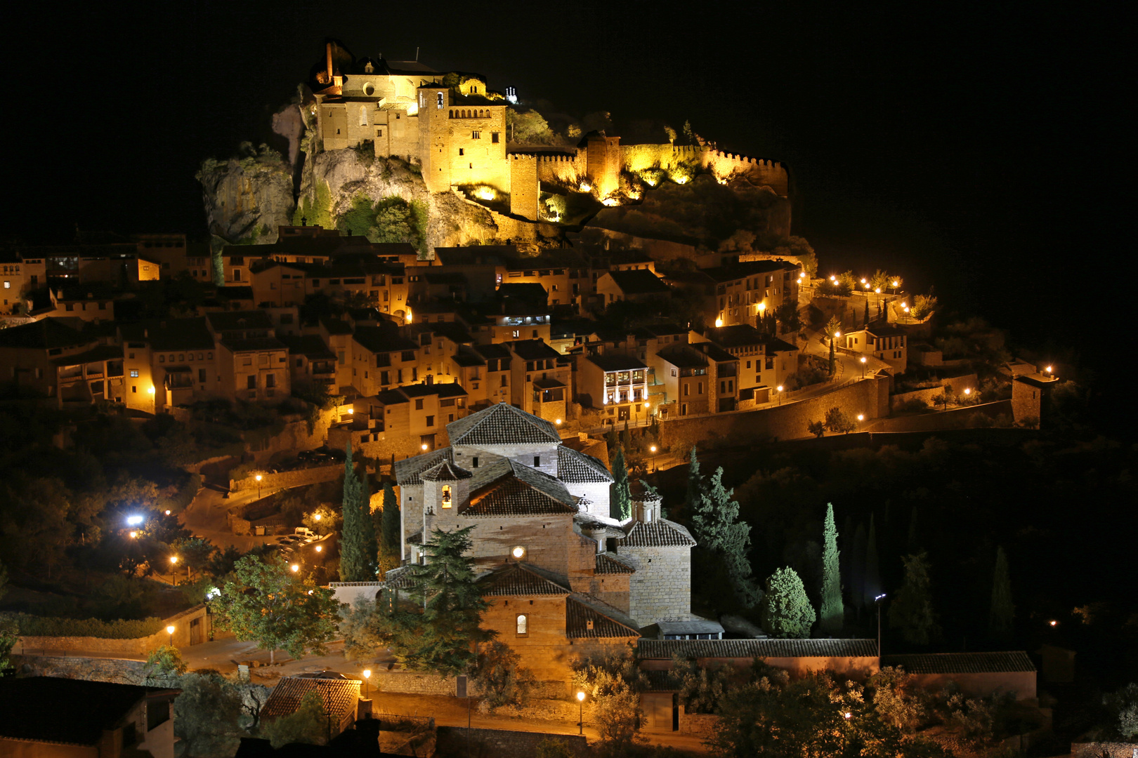 Alquézar bei Nacht