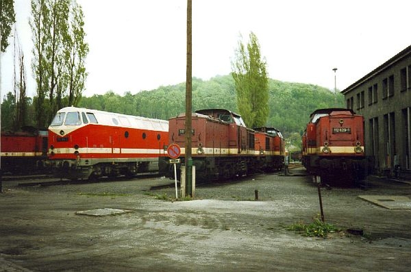 Als die Loks noch Schilder hatten im BW Aue