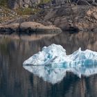 Als Eisberg ganz allein im Prinz-Christian-Sund unterwegs