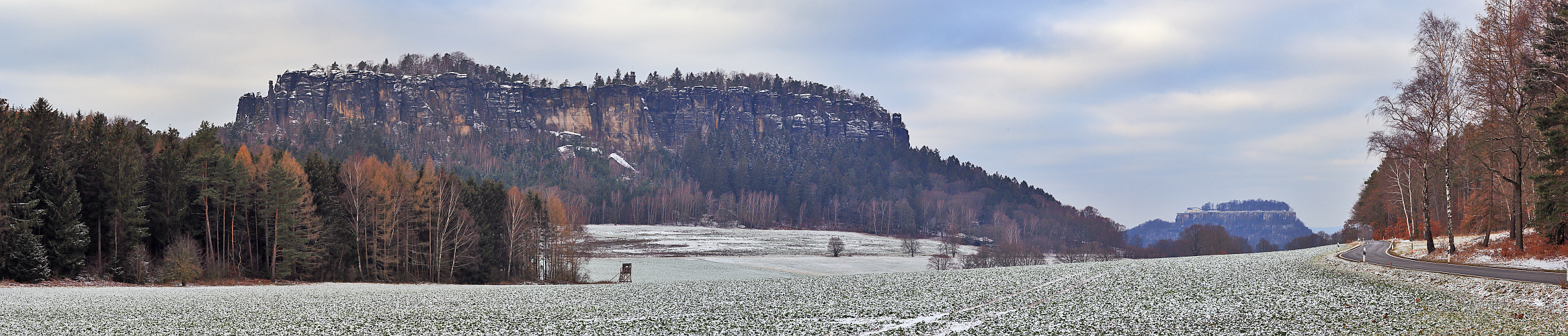 Als es am dritten Advent kurz weiß war ist dieses Panorama entstanden