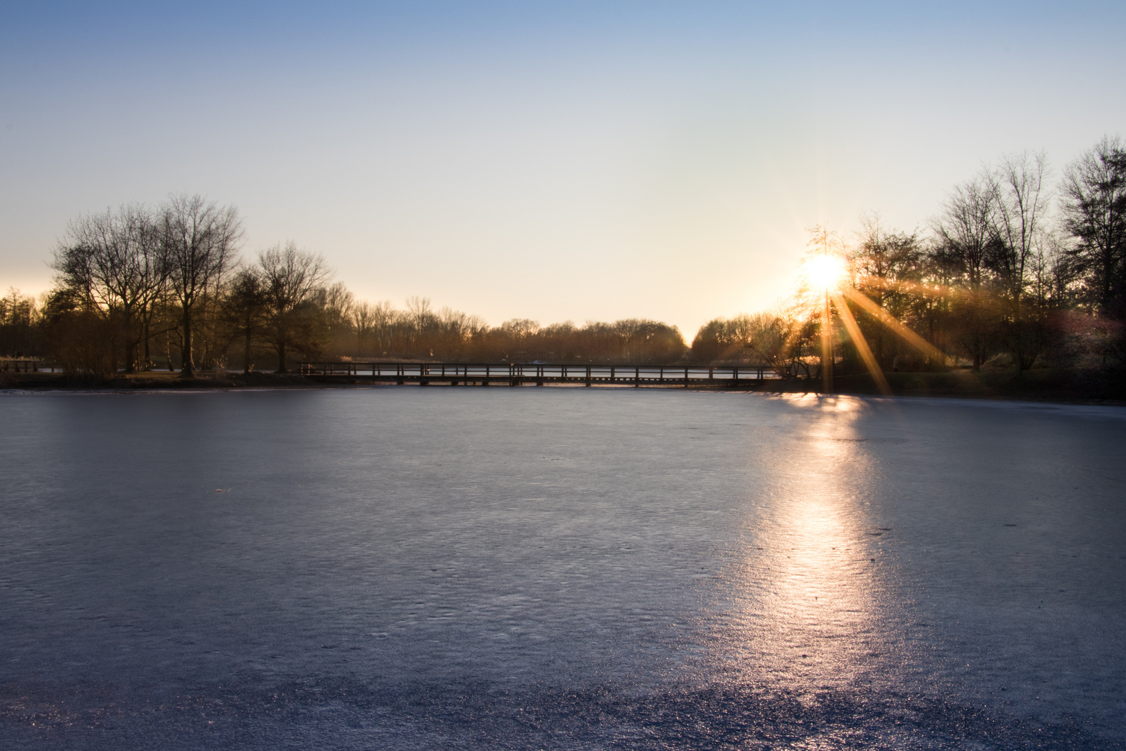 Als es noch kalt war und Schnee den Britzer Garten bedeckte