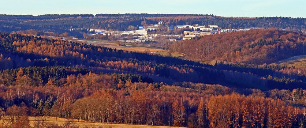 Als es vor einer Woche ganz oben im Osterzgebirge noch sonnigen Herbst gab...