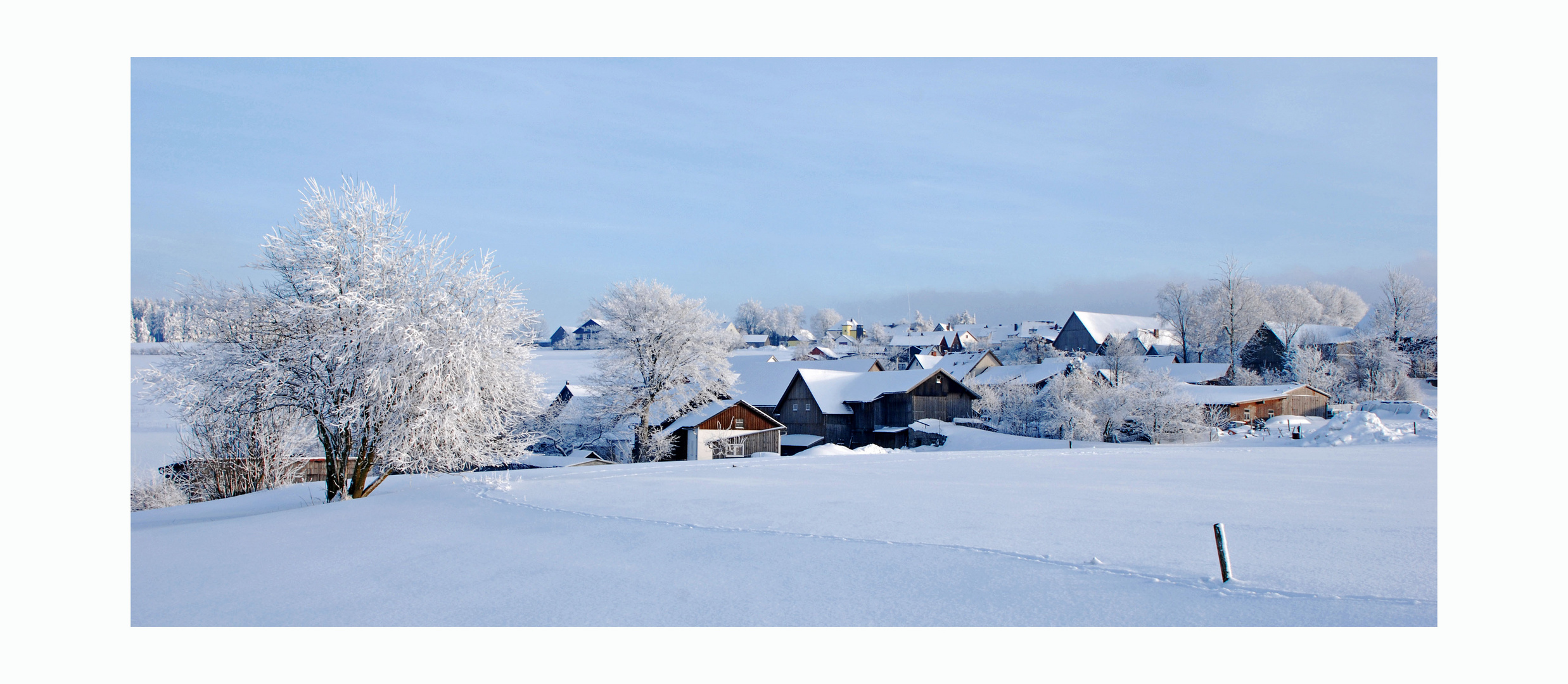 Als verträumtes Fränkisches Winterdorf...