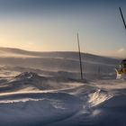 als wir in den Schnee gekommen sind..