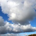 als wollten die Wolken auf der Straße landen