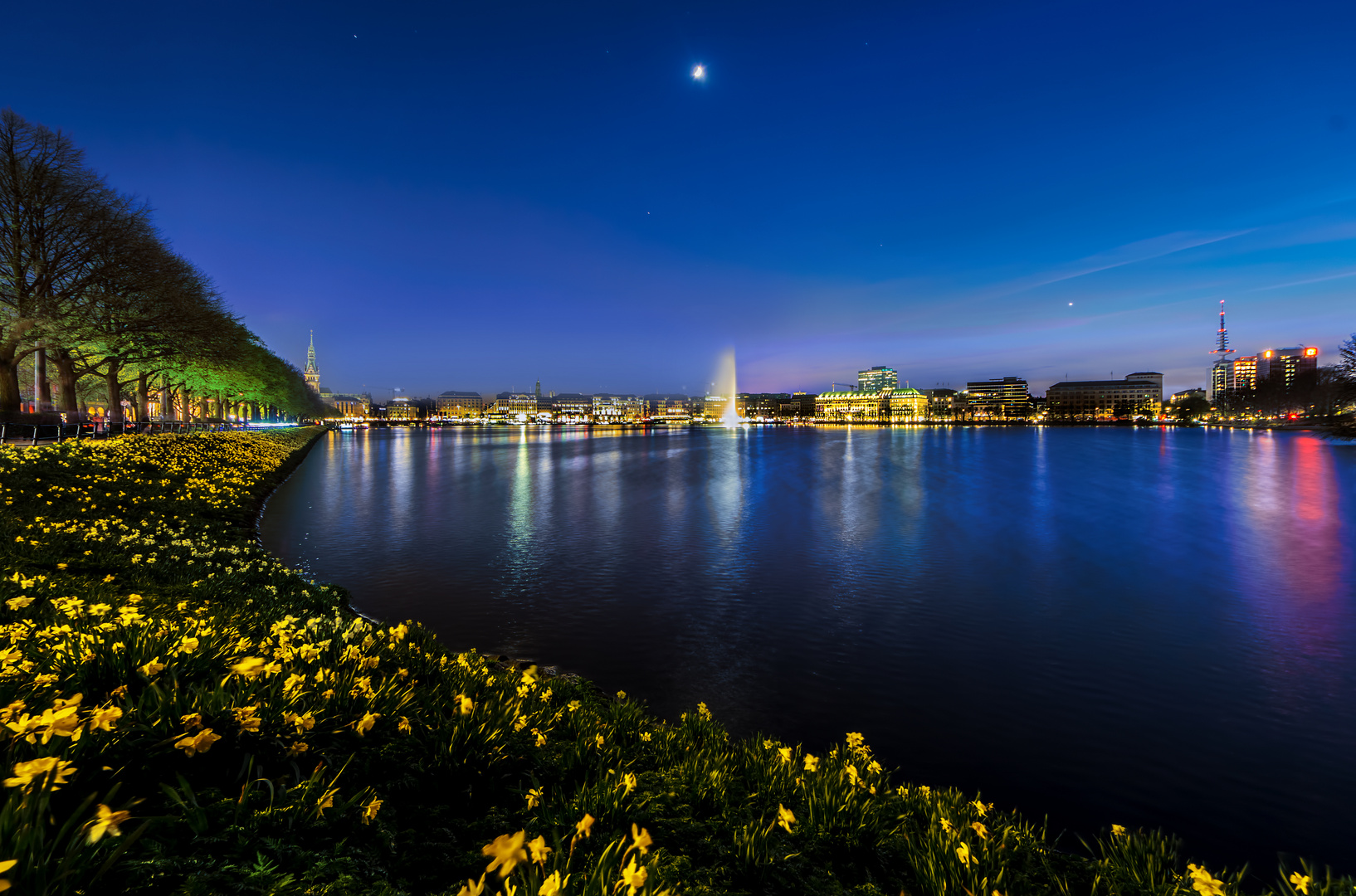 alster abends frühling reloaded