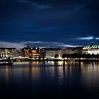 Alster am Abend - Blick zum Jungfernstieg