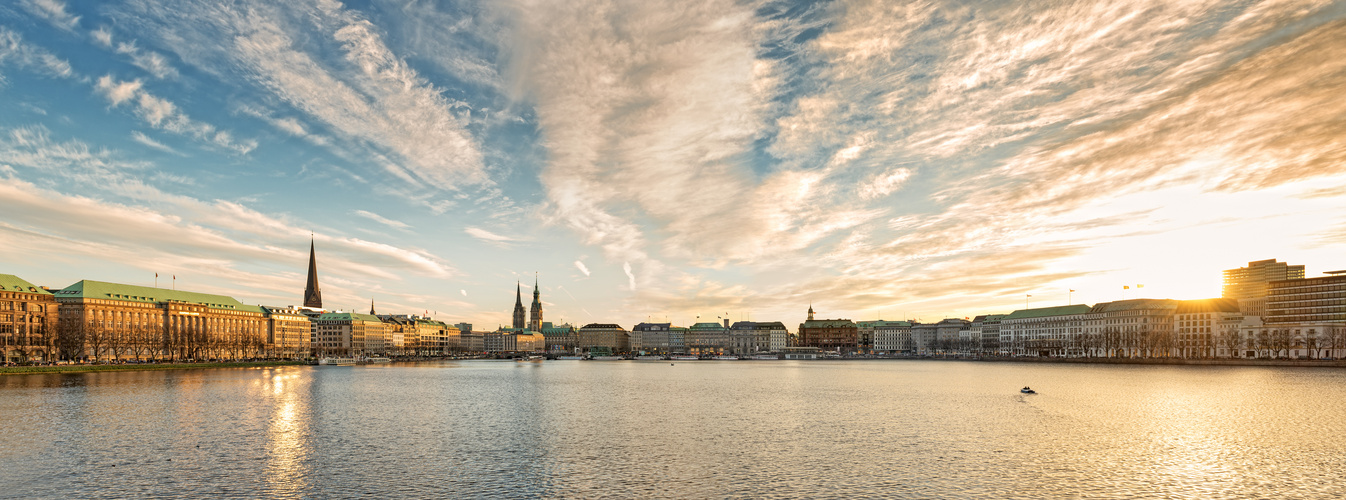 Alster im Goldenen Licht