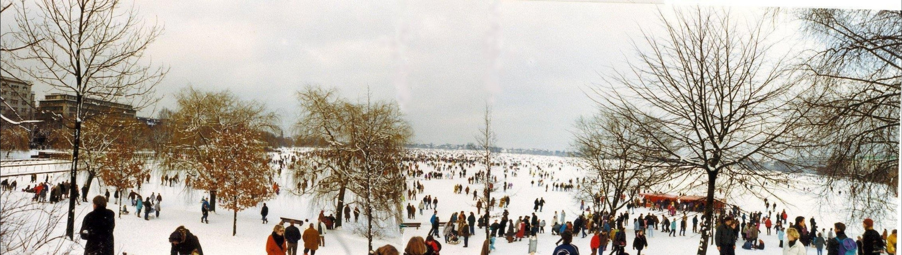 Alster in Hamburg zugefroren 1996/1997