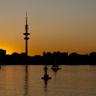 Alster-Skyline im Spätsommer