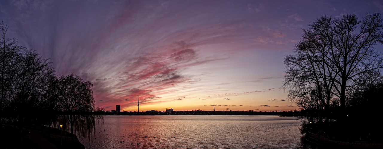 alster sonnenuntergang 