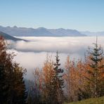 alt 2200 col du petit saint bernard, tapis de nuages sur la vallèe