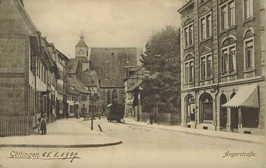 Alt Göttingen Angerstraße und St. Marien 1907