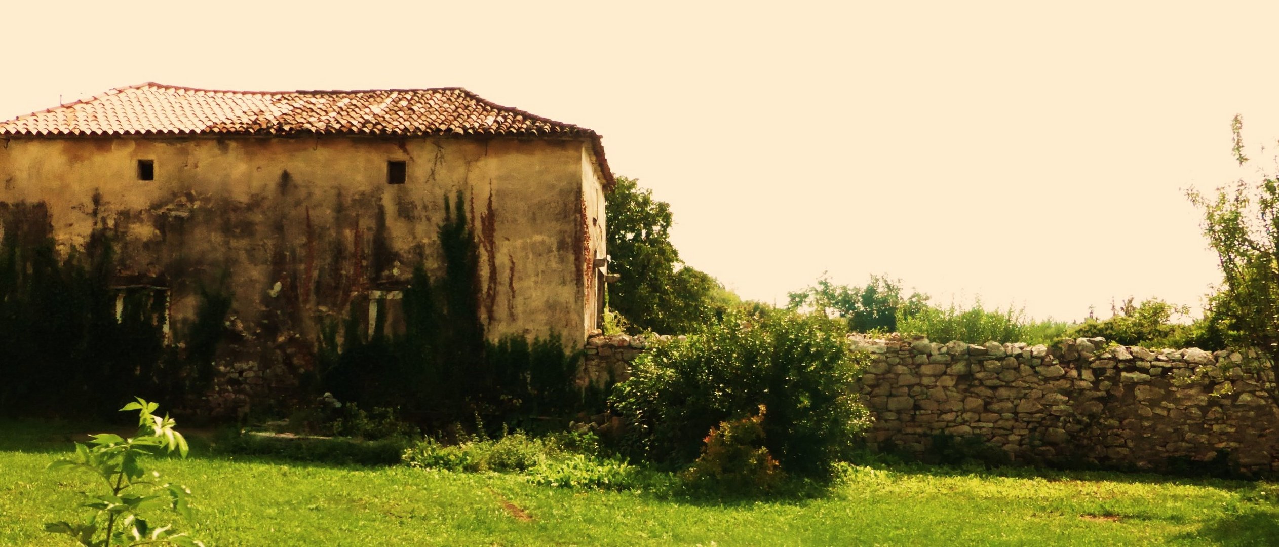 alt und verlassen umgeben von schöner Natur