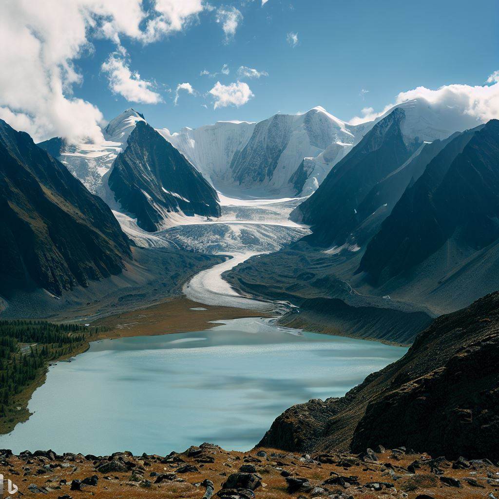 Altai-Gebirge mit KI