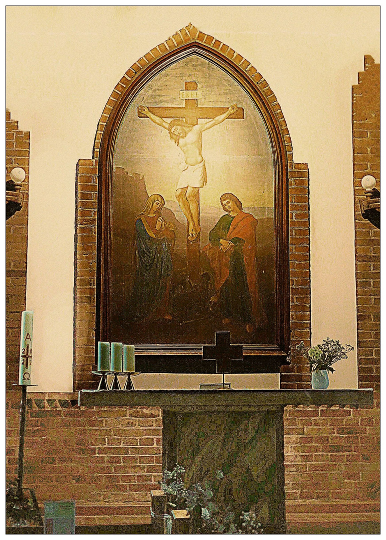 Altar der evangelischen Kirche