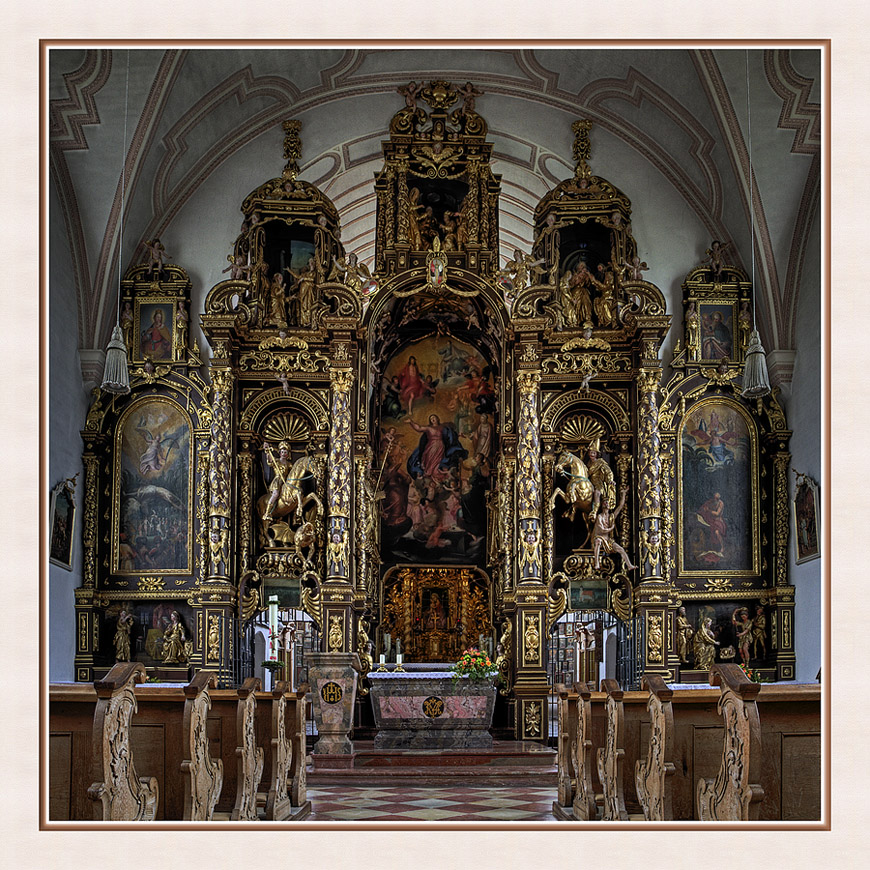 Altar der Wallfahrtskirche Sammarei Foto & Bild bearbeitungs