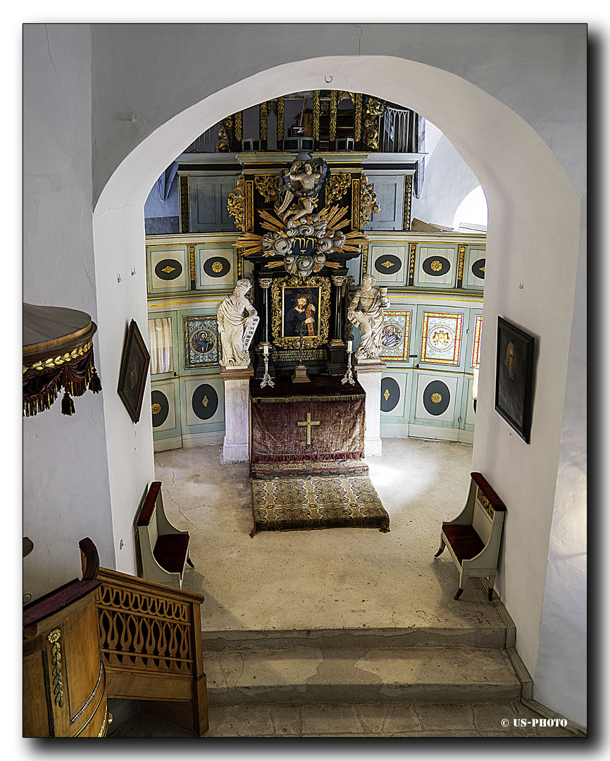 Altar in der Schlosskapelle, Schloss Stollberg