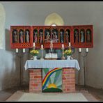 Altar in Kirche Süderende auf der Insel Föhr