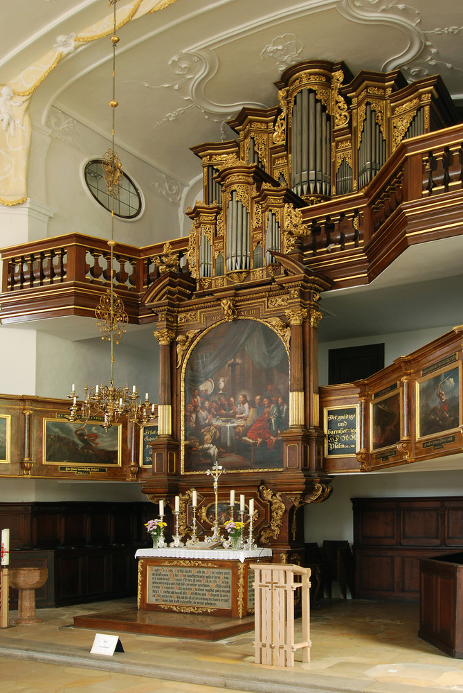 Altar und Orgel der ev.St.Ulrichkirche zu Augsburg