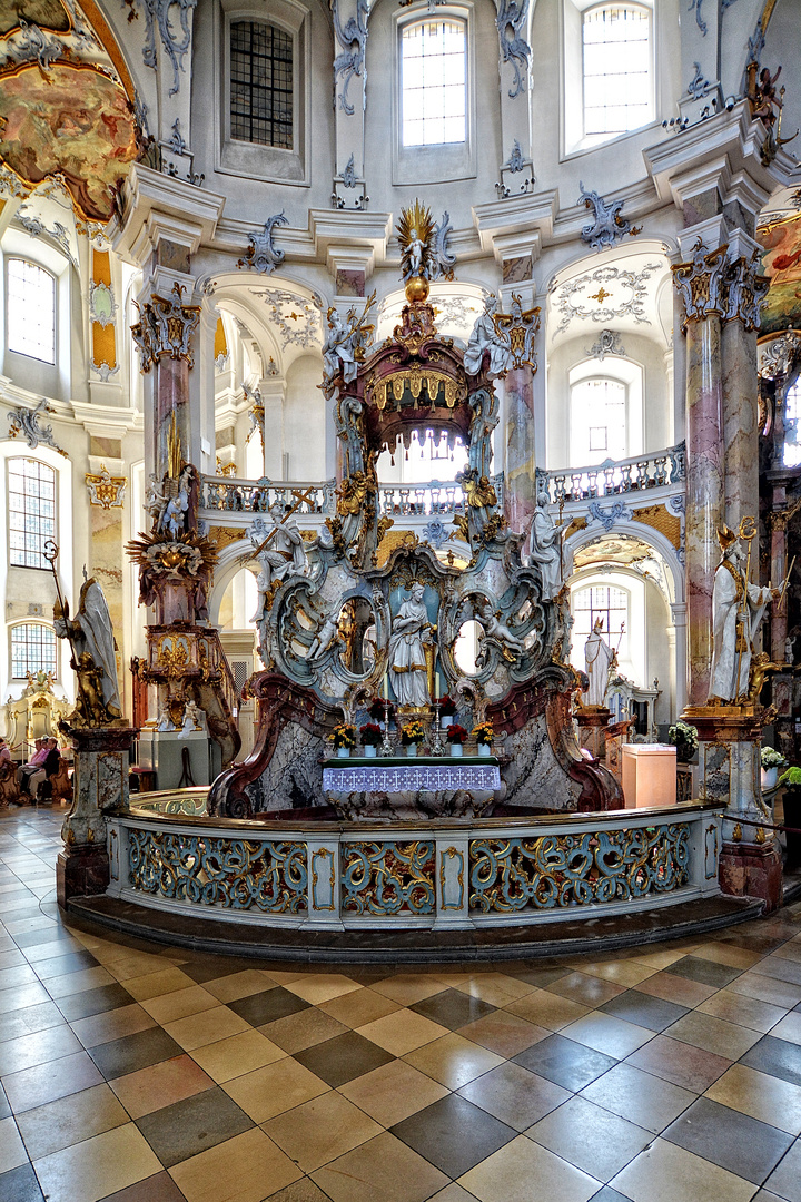 Altaransicht der Basilika Vierzehnzeiligen 
