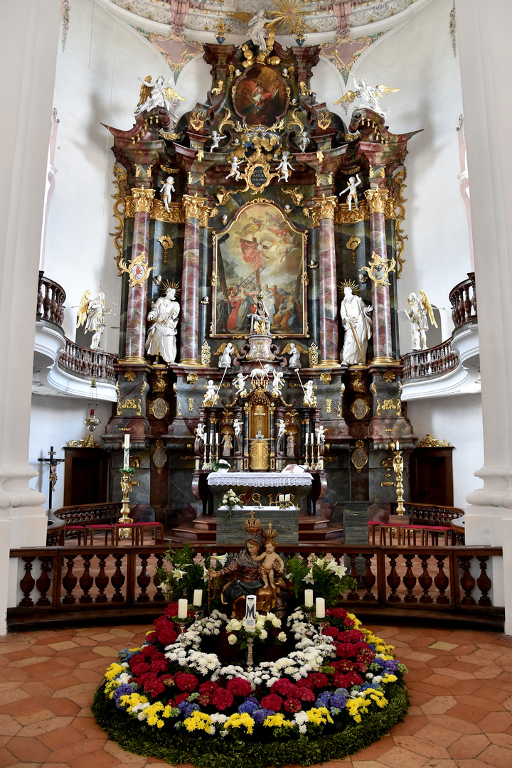 Altarraum der Wallfahrtskirche Steinhausen Foto & Bild kirche, motive