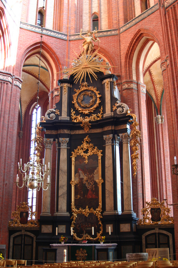 Altarraum in der St. Nocolai Kirche in Wismar