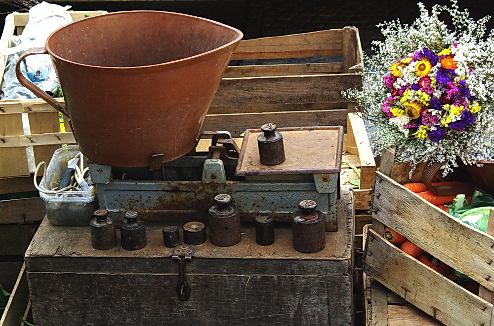 alte ( Blumen)-Waage