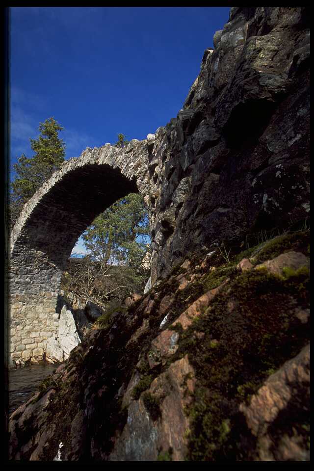 Alte Brücke in Carrbridge / Schottland