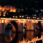 Alte Brücke in Heidelberg bei Nacht