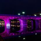 Alte Brücke in Saarbrücken, illuminiert